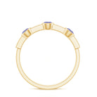 Real Tanzanite Minimal Half Eternity Ring Tanzanite - ( AAA ) - Quality - Rosec Jewels