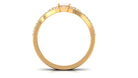Natural Rose Quartz Emerald Cut Solitaire Wedding Ring Set Rose Quartz - ( AAA ) - Quality - Rosec Jewels