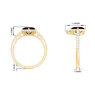 1.75 CT Princess Cut Black Diamond Solitaire Designer Ring with Moissanite Black Diamond - ( AAA ) - Quality - Rosec Jewels