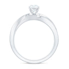 Zircon Solitaire Infinity Engagement Ring with Side Stones Zircon - ( AAAA ) - Quality - Rosec Jewels