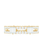 2.75 Carat Full Moissanite Double Eternity Band Ring in Gold Moissanite - ( D-VS1 ) - Color and Clarity - Rosec Jewels