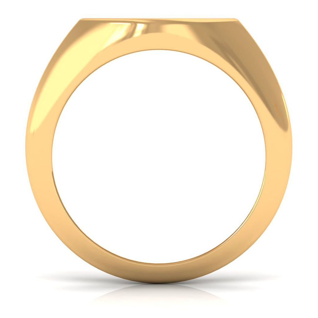Cubic Zirconia Leo Signet Zodiac Ring Zircon - ( AAAA ) - Quality - Rosec Jewels