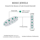 Vintage Inspired Created Emerald Celtic Eternity Band Ring Lab Created Emerald - ( AAAA ) - Quality - Rosec Jewels