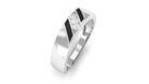 Natural Round Diamond Wedding Band with Enamel Diamond - ( HI-SI ) - Color and Clarity - Rosec Jewels