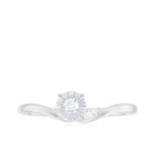 Marquise and Round Diamond Curved Promise Ring in Gold Diamond - ( HI-SI ) - Color and Clarity - Rosec Jewels
