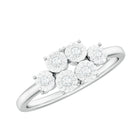Natural Diamond Miracle Plate Cluster Ring in Gold Diamond - ( HI-SI ) - Color and Clarity - Rosec Jewels