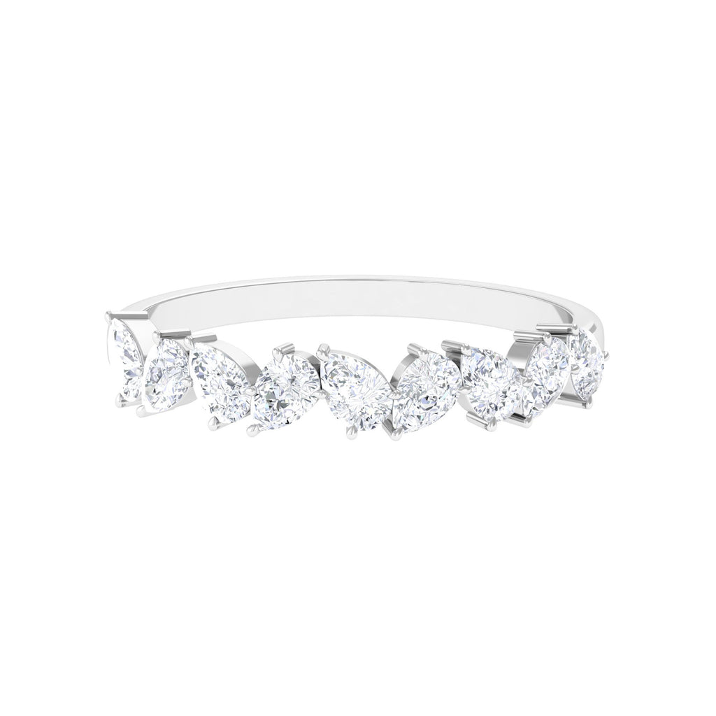 1.50 CT Pear Cut Zircon Elegant Eternity Ring Zircon - ( AAAA ) - Quality - Rosec Jewels