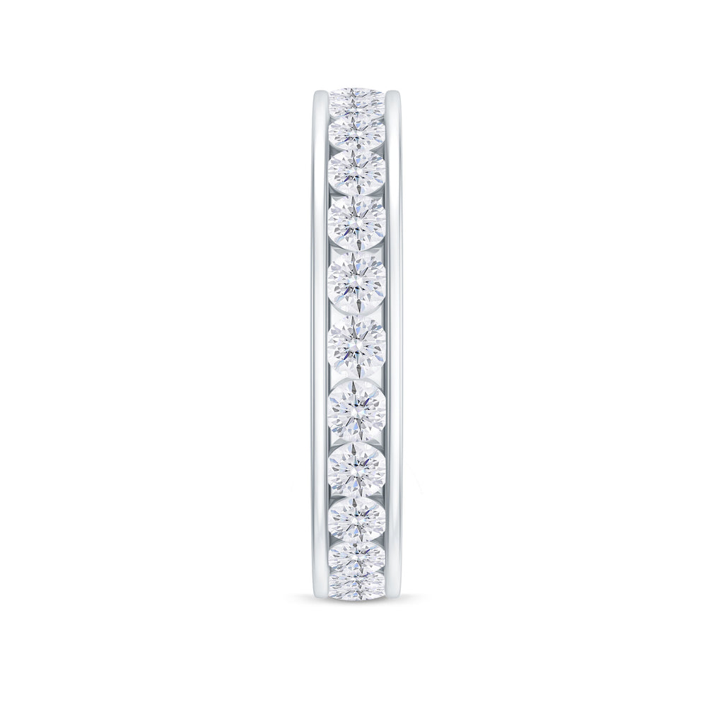 Versatile 1.25 CT Round Cut Moissanite Eternity Ring for women Moissanite - ( D-VS1 ) - Color and Clarity - Rosec Jewels