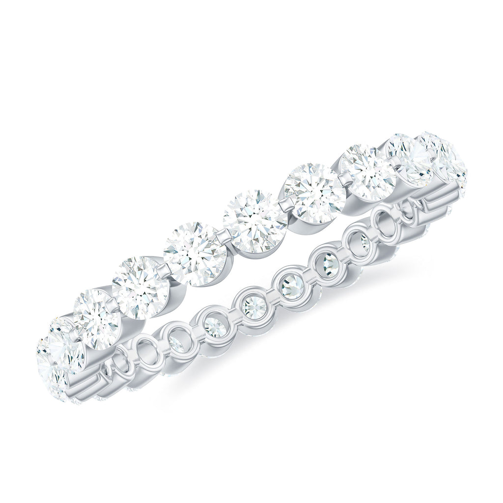 1.75 CT Moissanite Floating Eternity Ring Moissanite - ( D-VS1 ) - Color and Clarity - Rosec Jewels