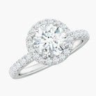 2.75 CT Classic Moissanite Halo Engagement Ring Moissanite - ( D-VS1 ) - Color and Clarity - Rosec Jewels