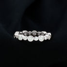 1.50 CT Round Cut Moissanite Uneven Eternity Ring Moissanite - ( D-VS1 ) - Color and Clarity - Rosec Jewels