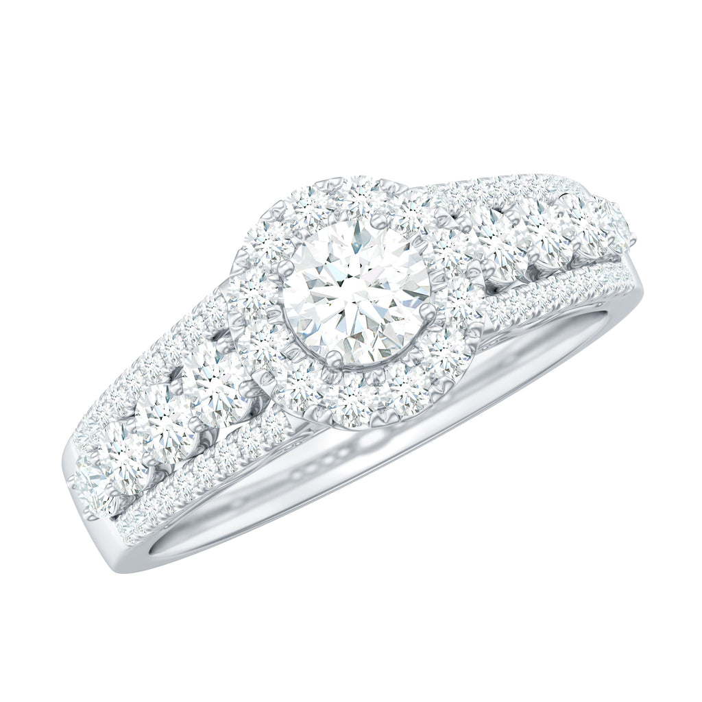 1.50 CT Zircon Statement Engagement Ring Zircon - ( AAAA ) - Quality - Rosec Jewels