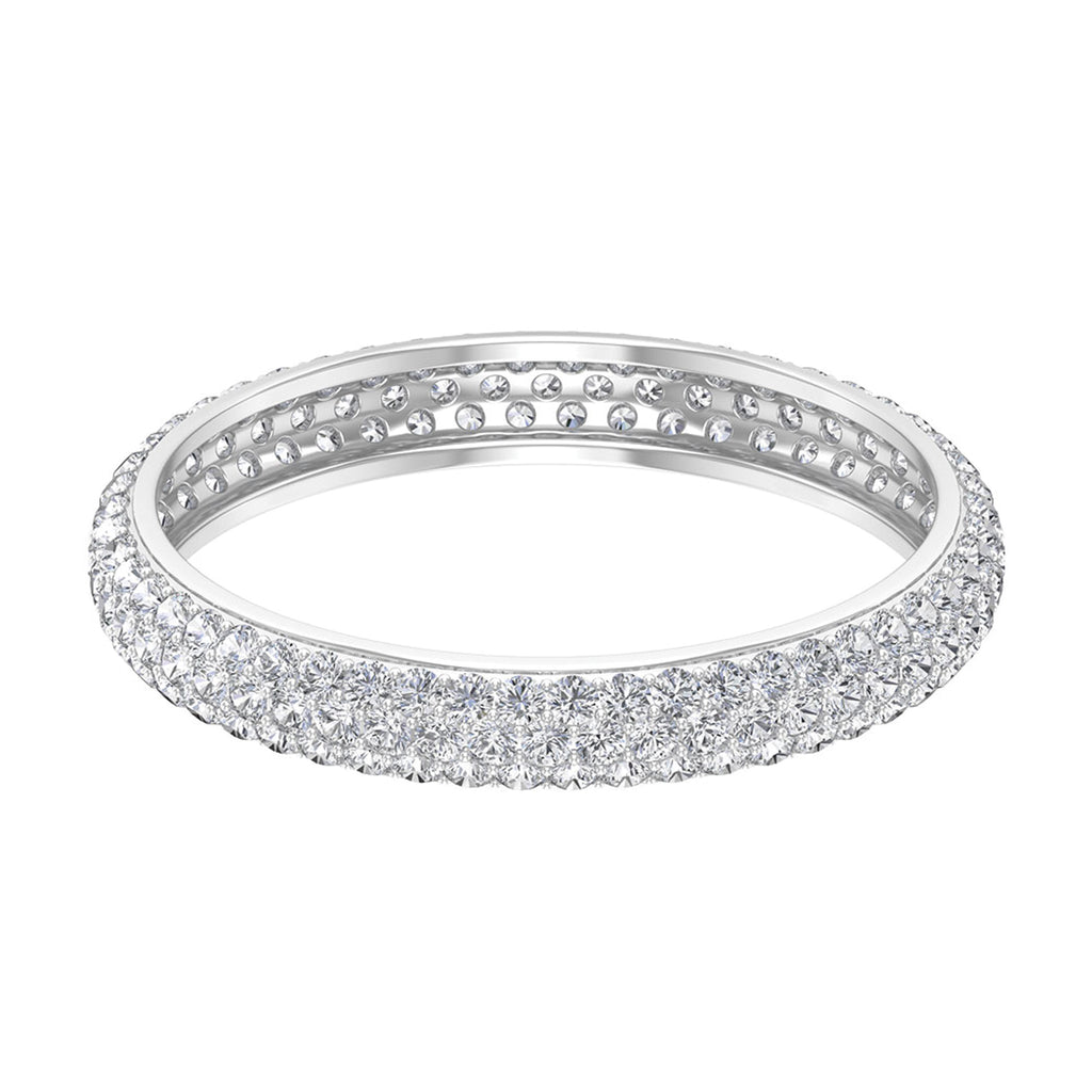 Simple Moissanite Eternity Wedding Band Ring Moissanite - ( D-VS1 ) - Color and Clarity - Rosec Jewels