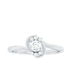 1/2 CT Round Cut Diamond Cluster Bypass Ring in Prong Setting Diamond - ( HI-SI ) - Color and Clarity - Rosec Jewels