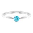 1/4 CT Claw Set Swiss Blue Topaz Solitaire Ring Swiss Blue Topaz - ( AAA ) - Quality - Rosec Jewels
