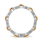 2.50 CT Real Citrine and Moissanite Designer Eternity Band Ring Citrine - ( AAA ) - Quality - Rosec Jewels