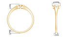 Bezel Set Round Moissanite Solitaire Promise Ring in Split Shank Moissanite - ( D-VS1 ) - Color and Clarity - Rosec Jewels