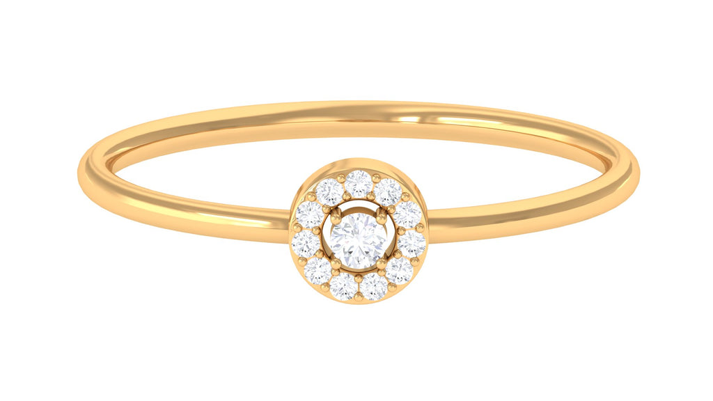 Natural Diamond Dainty Promise Ring Diamond - ( HI-SI ) - Color and Clarity - Rosec Jewels
