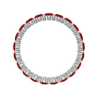 3 CT Round Lab-Created Ruby Full Eternity Band Ring in Gold Lab Created Ruby - ( AAAA ) - Quality - Rosec Jewels