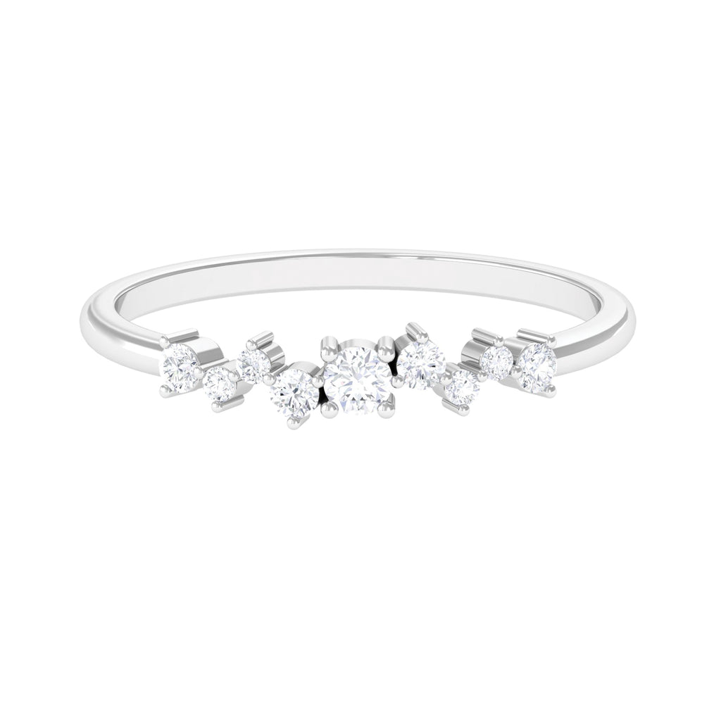1/4 CT Diamond Cluster Wedding Ring for Women Diamond - ( HI-SI ) - Color and Clarity - Rosec Jewels