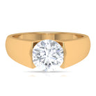 8 MM Round Cut Moissanite Solitaire Band in Tension Mount Setting Moissanite - ( D-VS1 ) - Color and Clarity - Rosec Jewels