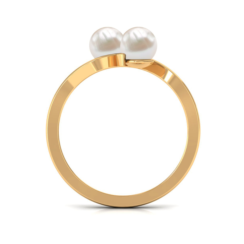 Toi Et Moi Freshwater Pearl Ring Freshwater Pearl - ( AAA ) - Quality - Rosec Jewels