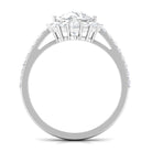 2.25 CT Zircon Halo Engagement Ring in Gold Zircon - ( AAAA ) - Quality - Rosec Jewels