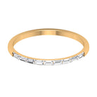 Baguette Diamond East West Stackable Ring Diamond - ( HI-SI ) - Color and Clarity - Rosec Jewels