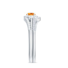 Minimal Citrine Engagement Ring with Diamond Enhancer Citrine - ( AAA ) - Quality - Rosec Jewels