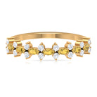 1/2 CT Classic Marquise Citrine and Diamond Half Eternity Ring Citrine - ( AAA ) - Quality - Rosec Jewels