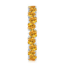 Yellow Heart Cut Citrine Eternity Ring in Claw Setting Citrine - ( AAA ) - Quality - Rosec Jewels