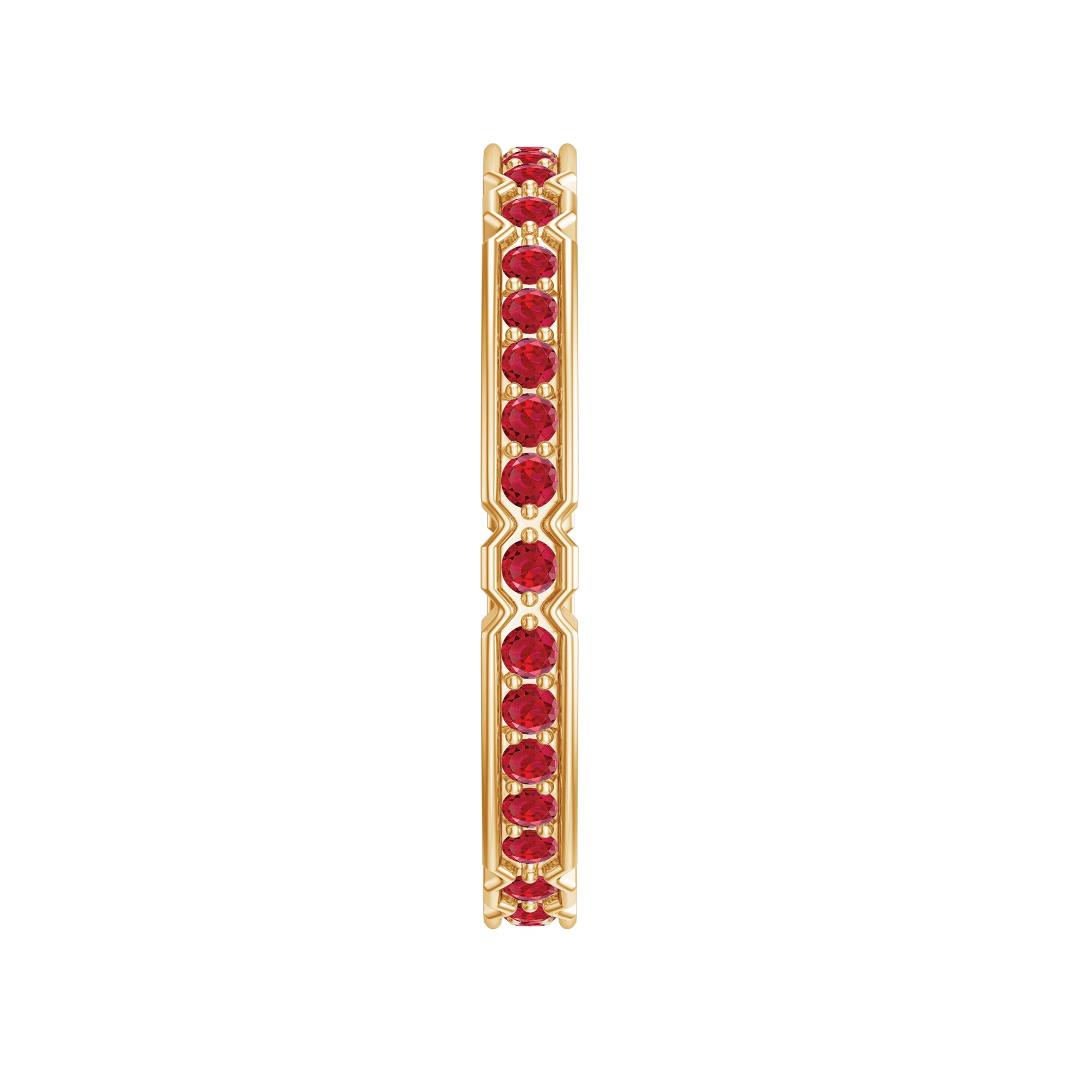 Lab-Created Ruby Classic Eternity Band Ring in Gold Lab Created Ruby - ( AAAA ) - Quality - Rosec Jewels