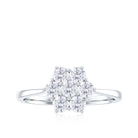 1 CT Round Shape Diamond Cluster Flower Ring Diamond - ( HI-SI ) - Color and Clarity - Rosec Jewels