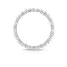 Baguette Shape Moissanite Uneven Full Eternity Ring Moissanite - ( D-VS1 ) - Color and Clarity - Rosec Jewels