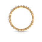 Baguette Shape Moissanite Uneven Full Eternity Ring Moissanite - ( D-VS1 ) - Color and Clarity - Rosec Jewels