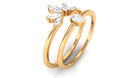 1/2 CT Floral Moissanite Wedding Ring Set in Gold Moissanite - ( D-VS1 ) - Color and Clarity - Rosec Jewels