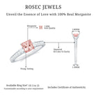 1 CT Princess Cut Morganite Classic Engagement Ring with Diamond Morganite - ( AAA ) - Quality - Rosec Jewels