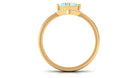3/4 CT Minimal Princess Cut Aquamarine and Diamond Engagement Enhancer Ring Set Aquamarine - ( AAA ) - Quality - Rosec Jewels