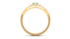 1 CT Aquamarine and Diamond Split Shank Engagement Ring Aquamarine - ( AAA ) - Quality - Rosec Jewels