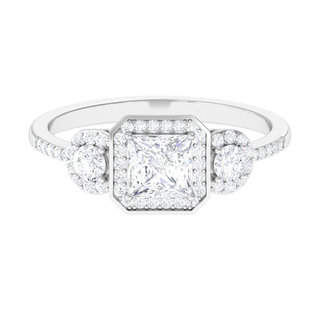 1.25 CT Vintage Inspired Moissanite Engagement Ring Moissanite - ( D-VS1 ) - Color and Clarity - Rosec Jewels