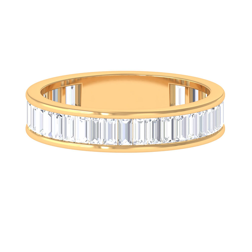 2.75 CT Channel Set Baguette Cut Moissanite Eternity Band Ring Moissanite - ( D-VS1 ) - Color and Clarity - Rosec Jewels