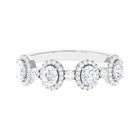 Certified Moissanite Designer Anniversary Ring Moissanite - ( D-VS1 ) - Color and Clarity - Rosec Jewels