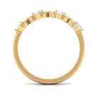 1 CT Elegant Certified Moissanite Half Eternity Ring Moissanite - ( D-VS1 ) - Color and Clarity - Rosec Jewels