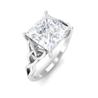 3.25 CT Princess Cut Moissanite Solitaire Celtic Engagement Ring Moissanite - ( D-VS1 ) - Color and Clarity - Rosec Jewels