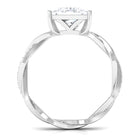 3.25 CT Princess Cut Solitaire Moissanite Braided Engagement Ring Moissanite - ( D-VS1 ) - Color and Clarity - Rosec Jewels