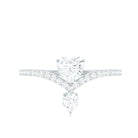 1 CT Moissanite Designer Engagement Ring in Gold Moissanite - ( D-VS1 ) - Color and Clarity - Rosec Jewels