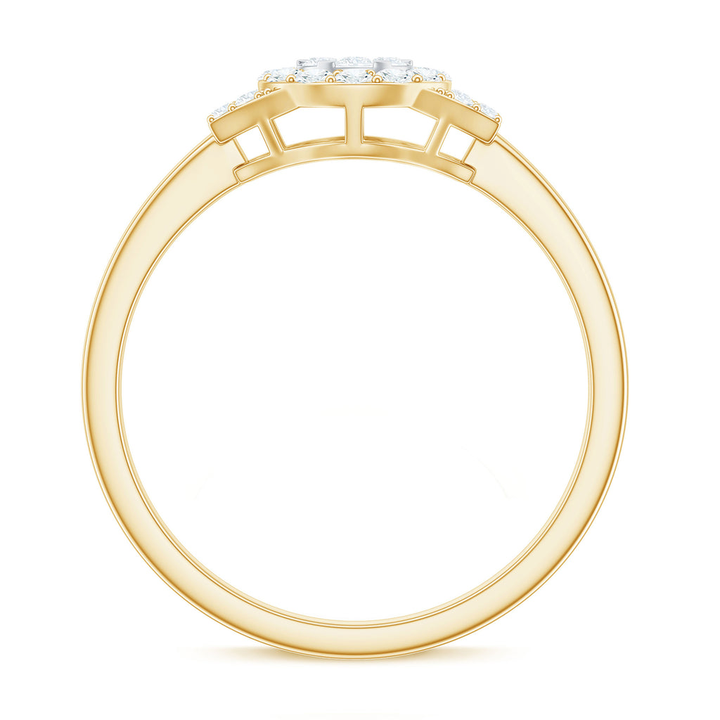 0.50 CT Minimal Zircon Engagement Ring in Gold Zircon - ( AAAA ) - Quality - Rosec Jewels