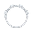2 Carat Round Moissanite Braided Half Eternity Band Ring Moissanite - ( D-VS1 ) - Color and Clarity - Rosec Jewels