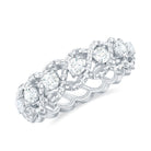 Cubic Zirconia Twisted Eternity Band Ring Zircon - ( AAAA ) - Quality - Rosec Jewels