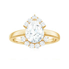 Pear Cut Moissanite Classic Engagement Ring Moissanite - ( D-VS1 ) - Color and Clarity - Rosec Jewels